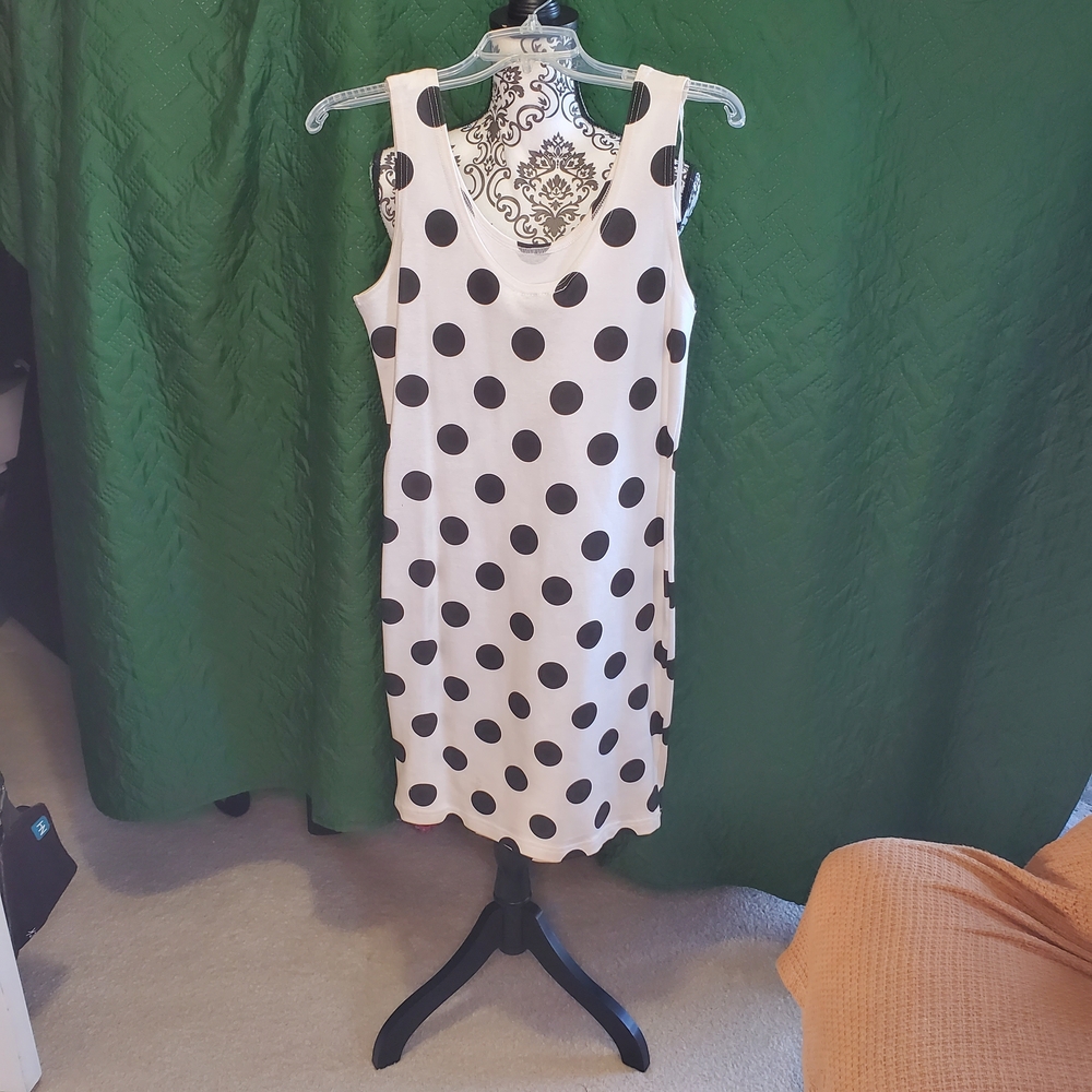 Vintage Black Polka Dot Mini Dress